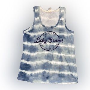 NWOT LUCKY BRAND BLUE & WHITE TIE-DIE TANK TOP // SIZE SMALL💙
